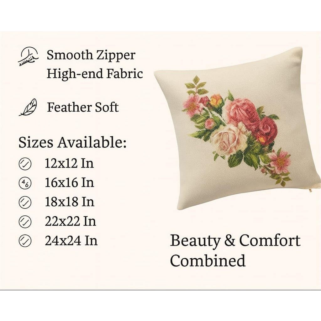 Cushion Covers – Jute Decorative Print – 18x18 Inch – Set of 2
