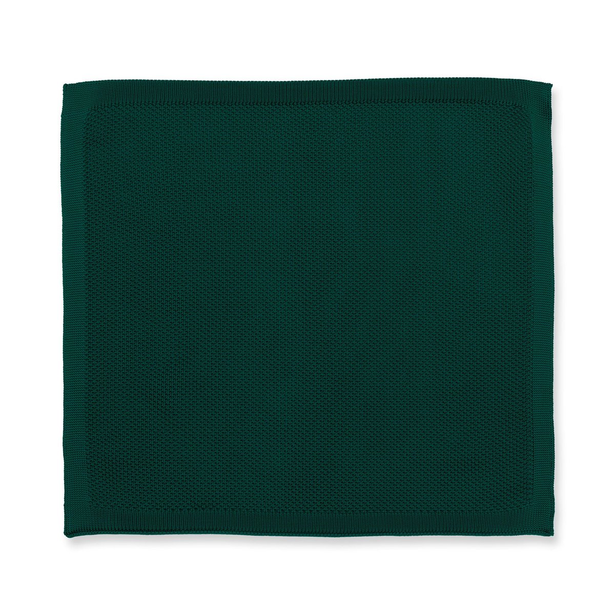 Green Knitted Bow Tie and Knitted Pocket Square Set
