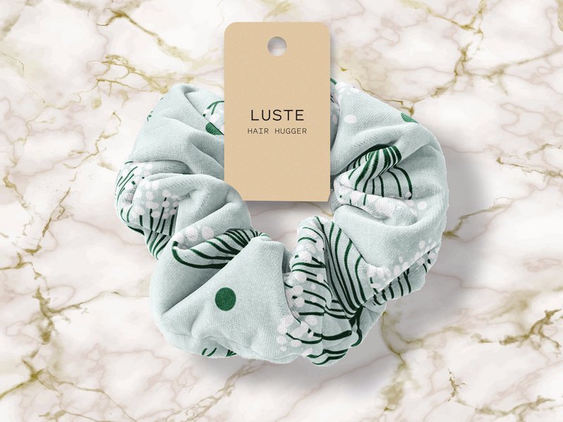 Scrunchie in velluto Soft Touch - Motivo aneto
