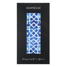 Oblong Blue Silk Scarf Alcazaba