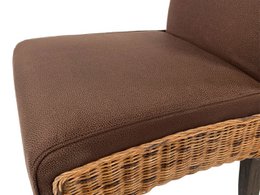 Rattan chairs dining room chairs set 6 pieces of winter garden chairs bilbao upholstered chairs prairie brown