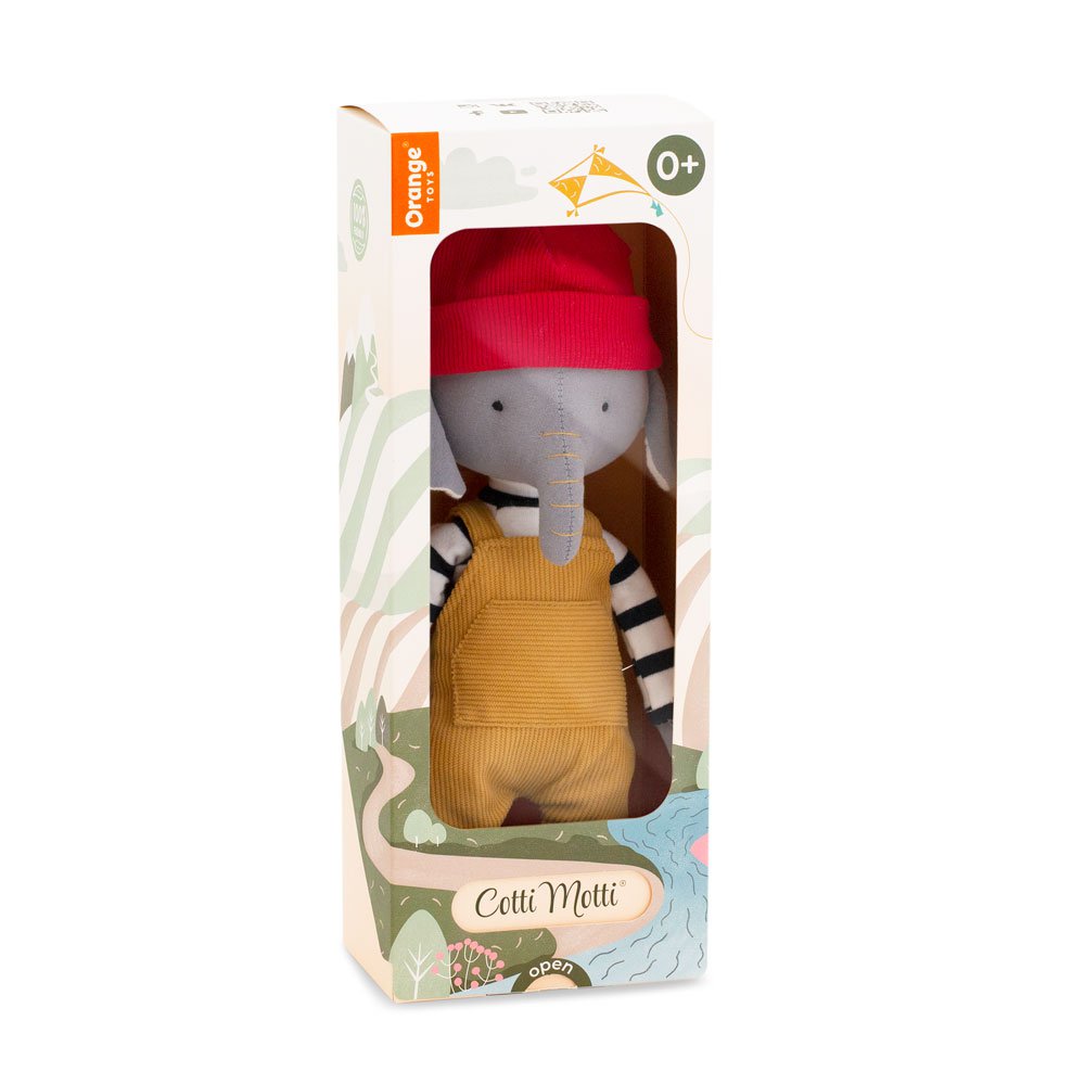 Bomuld plys legetøj, Cotti Motti, Ali the Elephant (30cm)