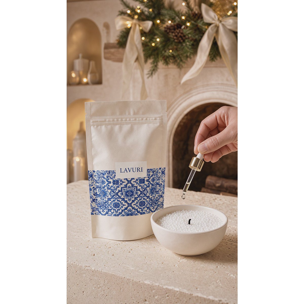 1,5 KG ~ 900h gránulos de vela cera perlada DIY Candledust Kerzensand natural