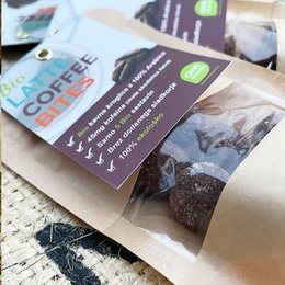 Personalisierte Bio Latte Coffee Bites