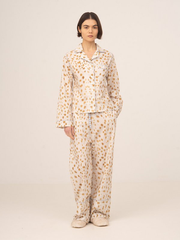 Camicia pigiama bianca con stampa cervo Bambi