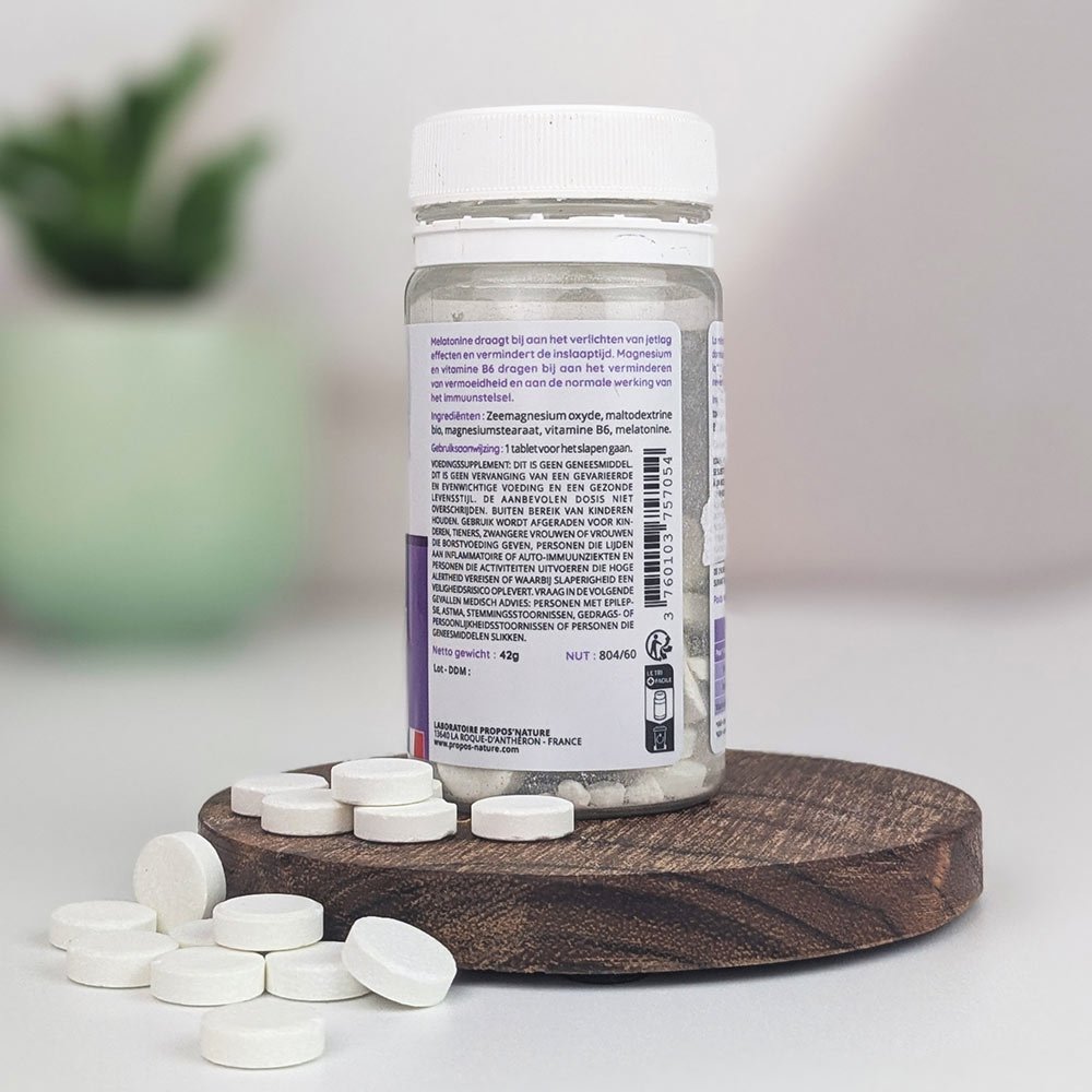 COMPLEXE SOMMEIL - MÉLATONINE, MAGNÉSIUM & VITAMINE B6 - 60 COMPRIMÉS