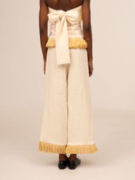 Noctis broek van stro met franjes