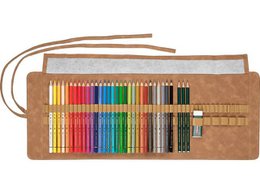 Rollkoffer FC Polychromos Bleistifte 34-tlg., 3x Graphitstifte 9000, 30 Polychromos