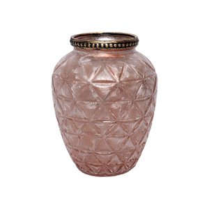 Tealight holder Karatal 14cm pink