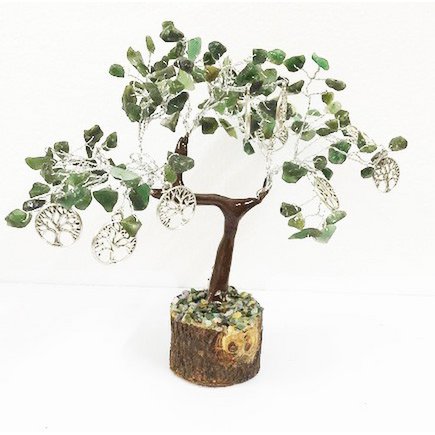 Gem Tree Green Jade con albero della vita 300Bd-armonia e pace