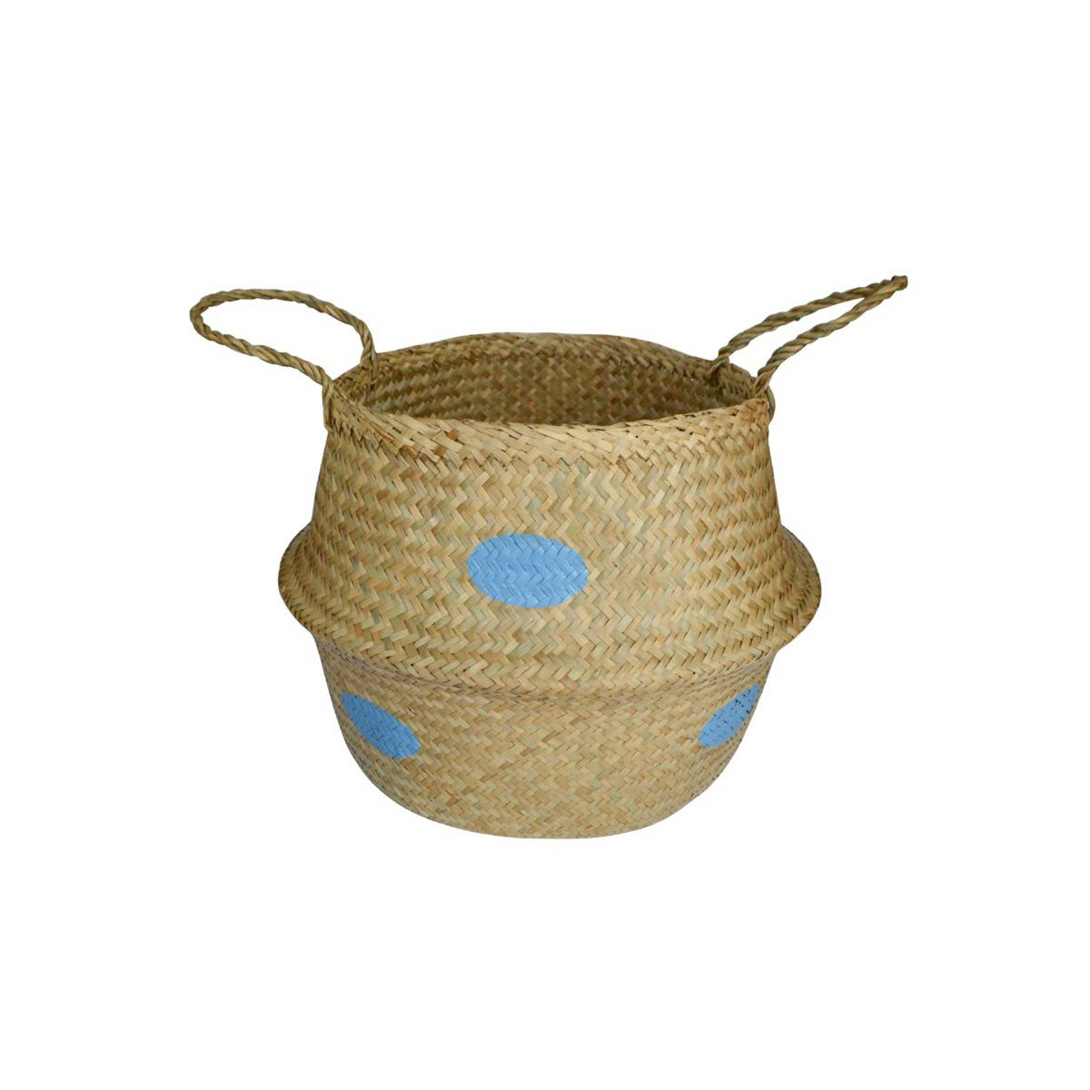 Cesta de algas marinas lunares azul pastel L Isabelle Rose