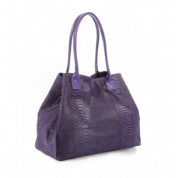Sac cuir LOLA - Lilla - Fremstillet i Italien