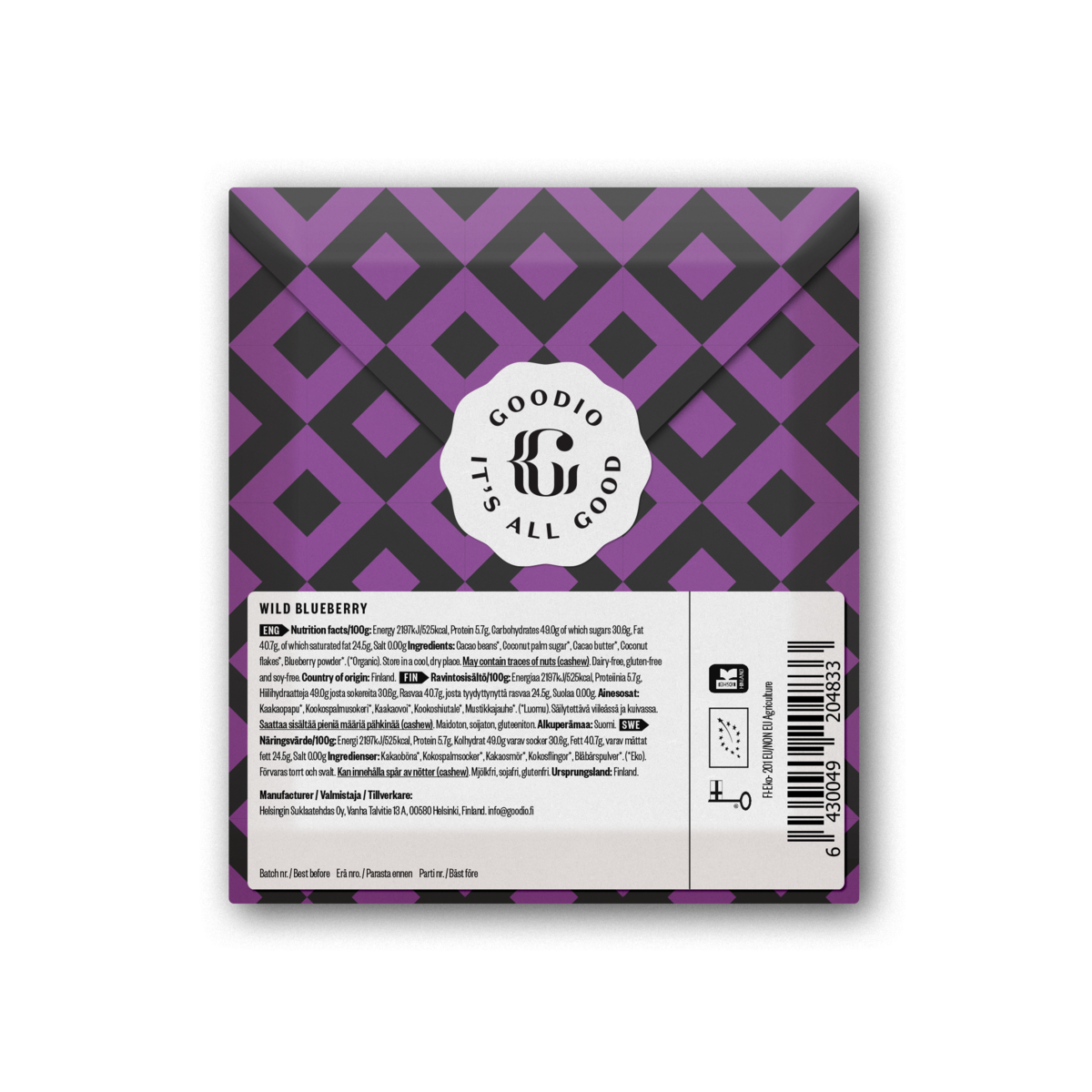 Chocolat aux bleuets sauvages 61%
