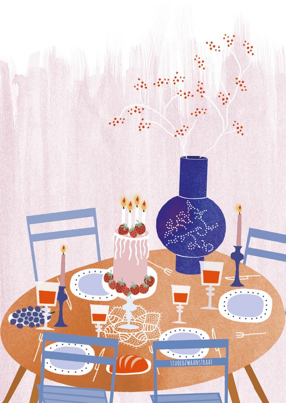 postcard 'eat cake'