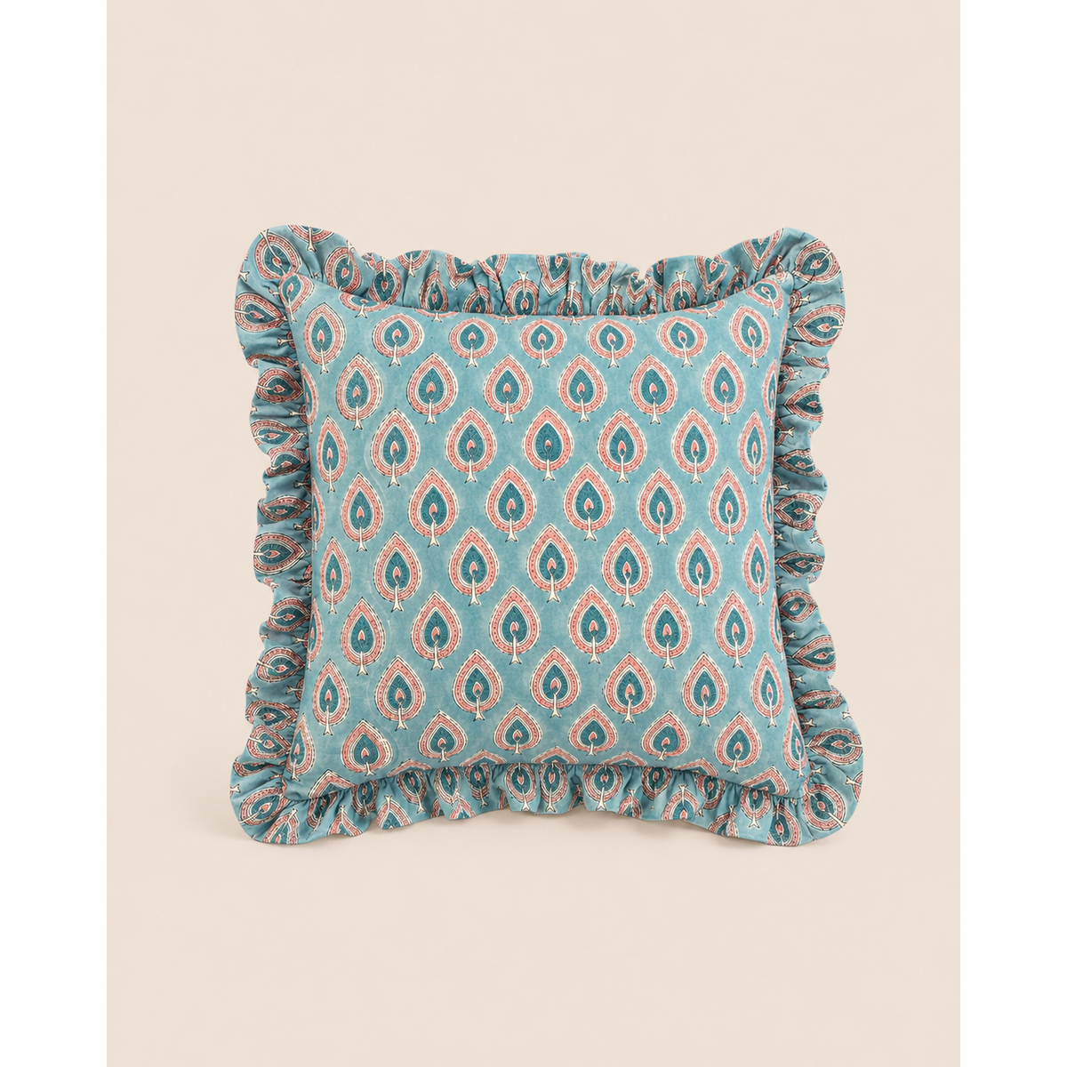 Peacock Blue Square CUSHION