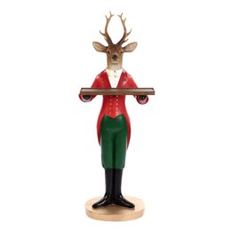 DISPLAY DEER BUTLER W/TRAY TT RD/GRN 147,5CM INTODS