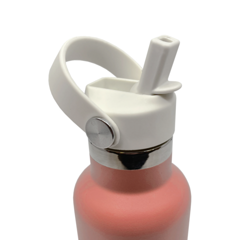 Straw cap for drinking bottle - White