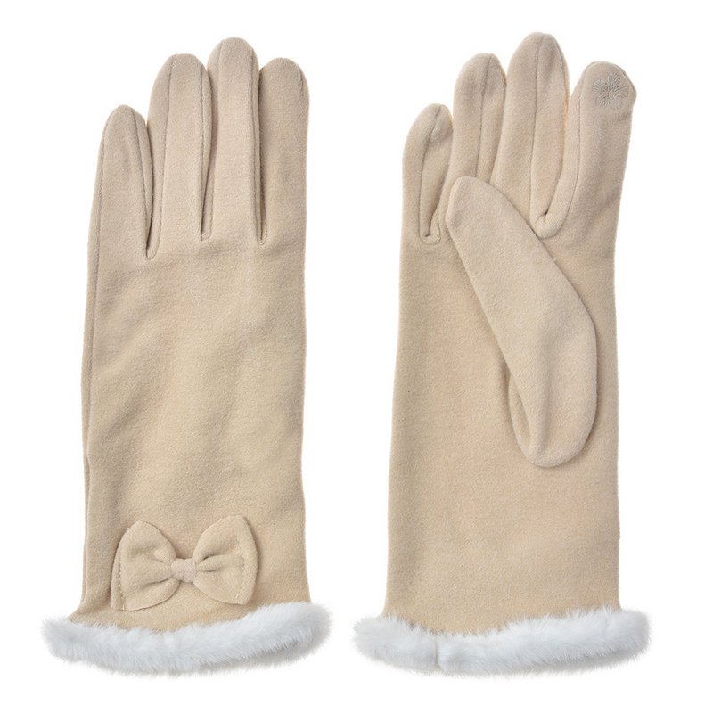 Gloves 9x23x1 cm beige