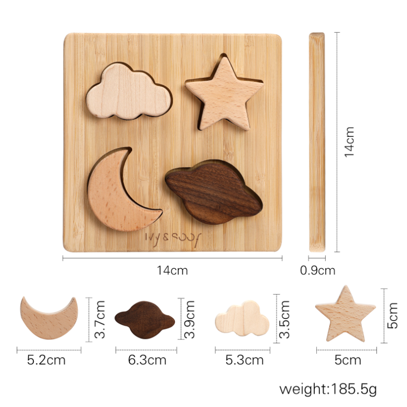 Baby-Puzzle aus Holz | Nachhaltiges Baby-Puzzle | Spielzeug aus Holz