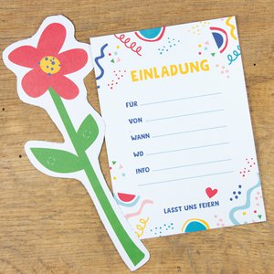 Ansichtkaart "uitnodiging" van gerecycled papier