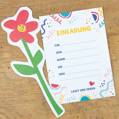 Ansichtkaart "uitnodiging" van gerecycled papier