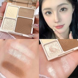 4 kleuren Markeerstift Contour 3D Facial Bronzer Cosmetische Verhelderende Beige Matte Hoogtepunten Palet Oogschaduw Neus Poeder Make-up