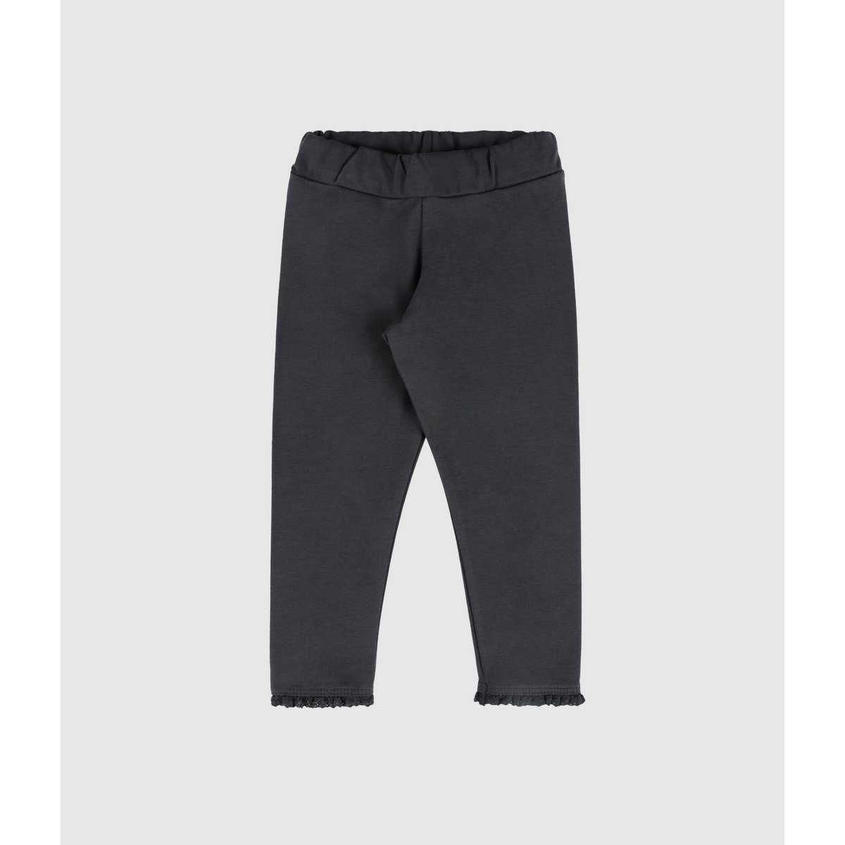 Geborstelde jersey legging met kanten afwerking voor meisjes