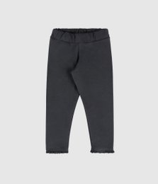 Geborstelde jersey legging met kanten afwerking voor meisjes