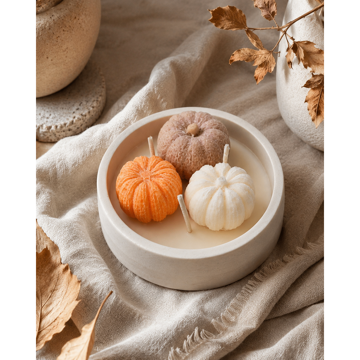 Pumpkin Bowl Geurkaars - Koolzaadwas