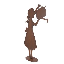 Dekoration Bild Kind 36x12x62 cm Brown Metall