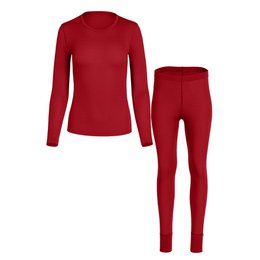 Conjunto Manga Larga Mujer 160 Merino Royal Cherry