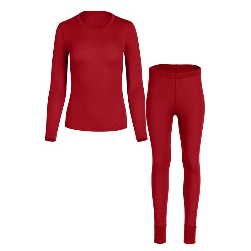 Conjunto Manga Larga Mujer 160 Merino Royal Cherry