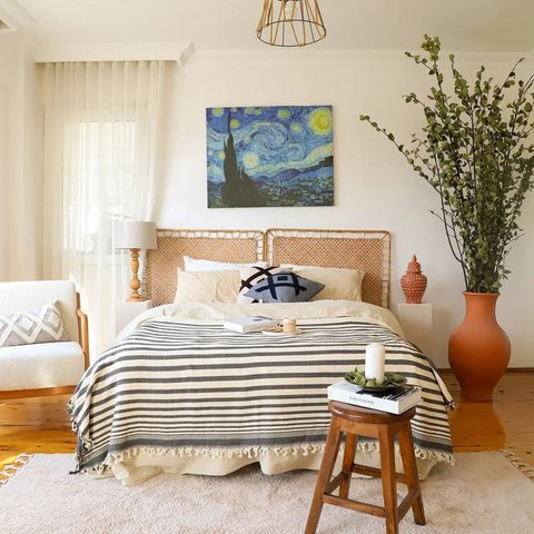 Sevda Bedspread – Striped 100% Turkish Cotton
