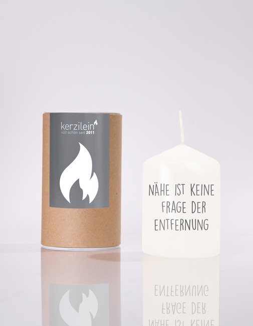 Flame, white/anthracite "NEARNESS IS NOT A QUESTION OF DISTANCE"