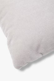 Housse de coussin déco luxe mohair Amy gris brume 50x30 cm