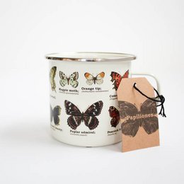 Gift Republic Mok Emaille - Email Mok - Butterflies