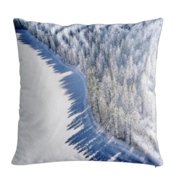 Housse de coussin décoratif - 45 x 45 - "Lac de Montriond" - Design by Karadrone