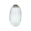 Vase/ candlestick high recycled glass happy booby