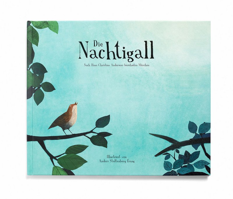 EN/DE/DK/CN - Illustrated Fairytale Børnebog - Nightingale - H.C. Andersen