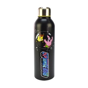 SpongeBob drinkfles van roestvrij staal, 700 ml, SpongeBob en Patrick blazen zeepbellen, officiële merchandise, ideaal cadeau-idee