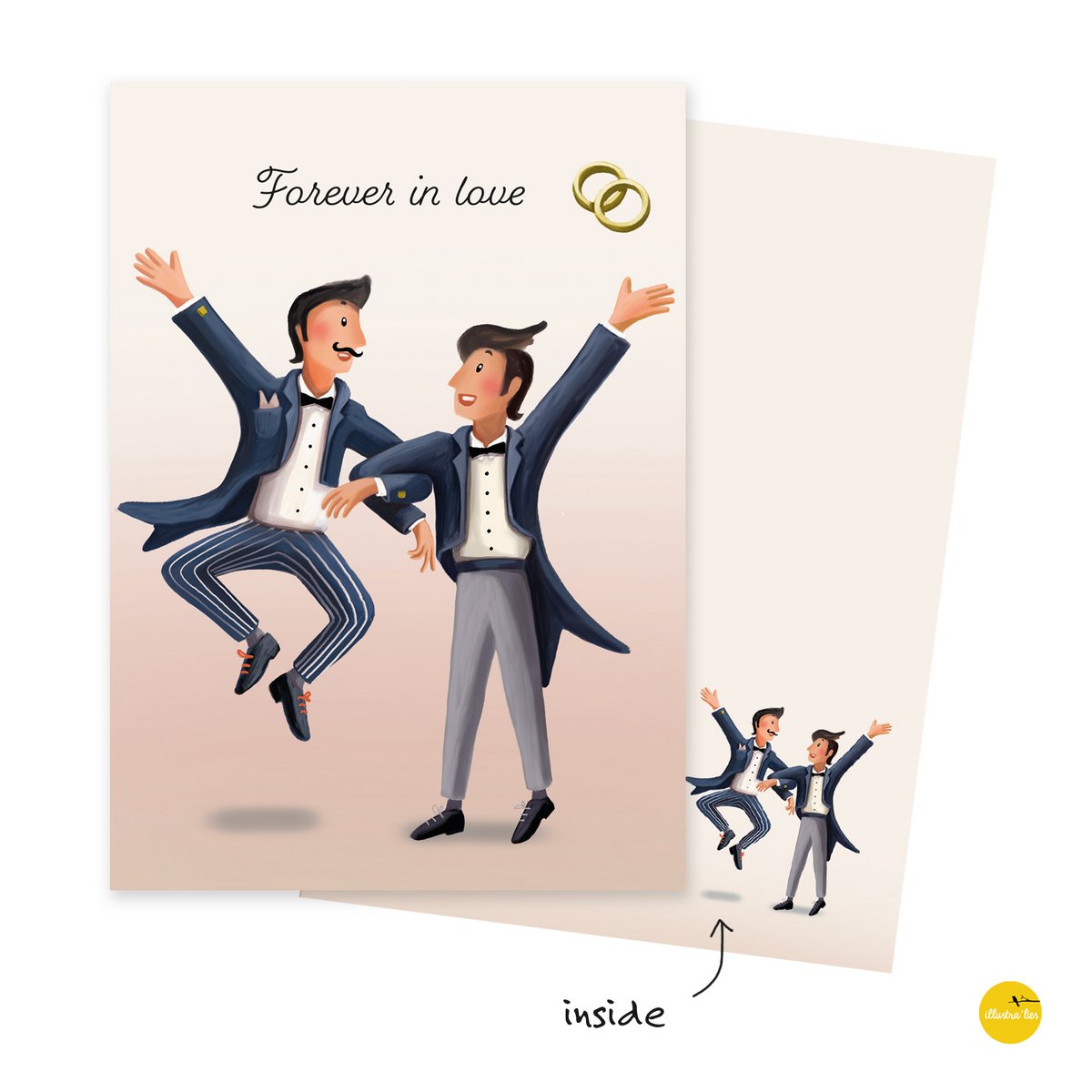 wenskaart huwelijk 2 mannen