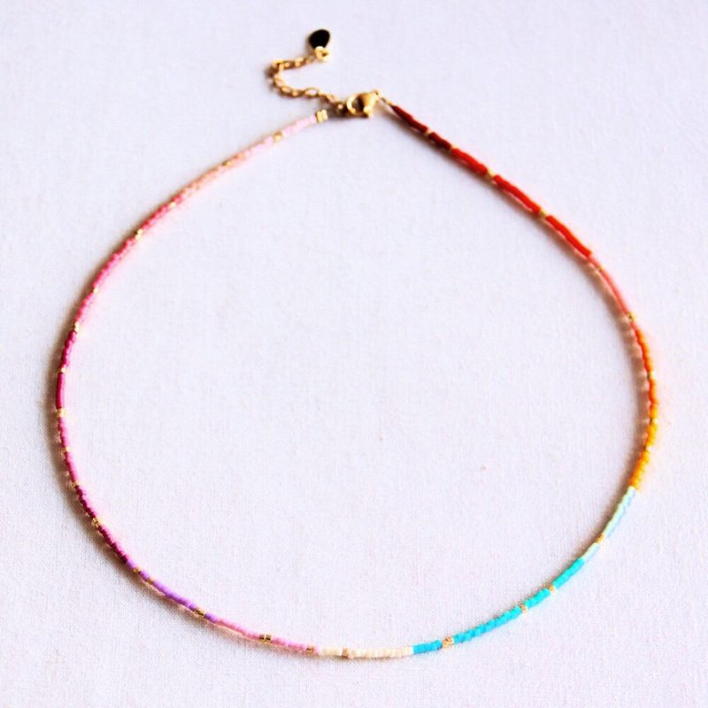 Collar Miyuki - Arco iris alto