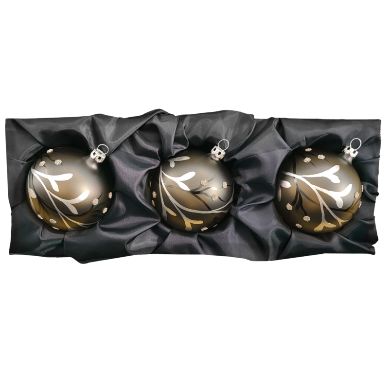 "naturforbindelse" - 8 cm julekugler kakigrøn (kopi)