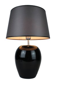 Tischlampe Keramik schwarz 35 cm