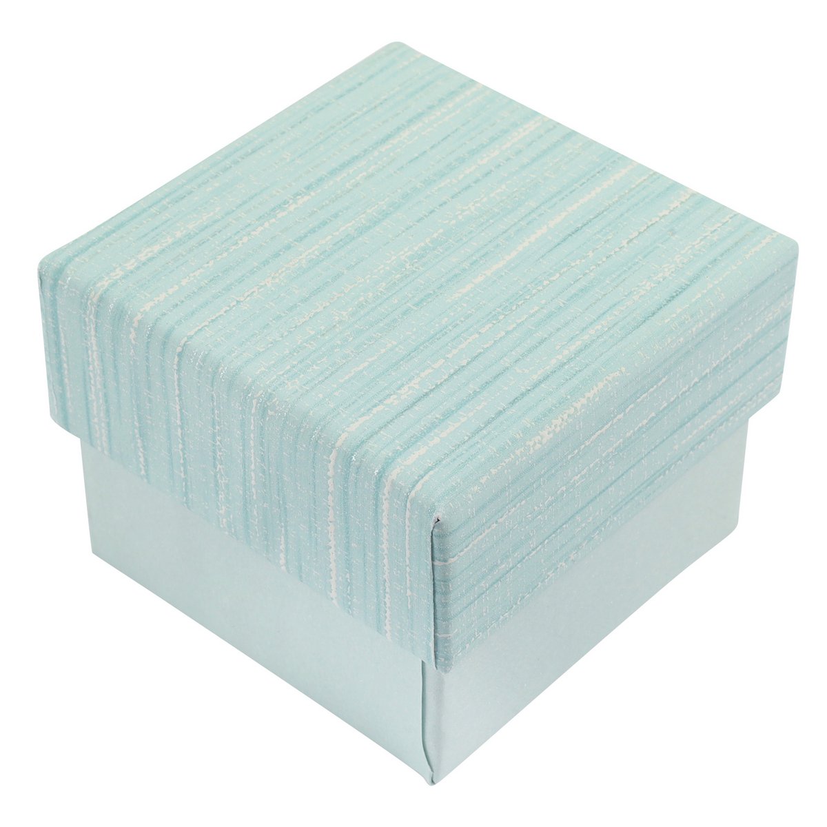 Boîtes à bijoux en carton, bleu clair, VE24, 5 x 5 cm
