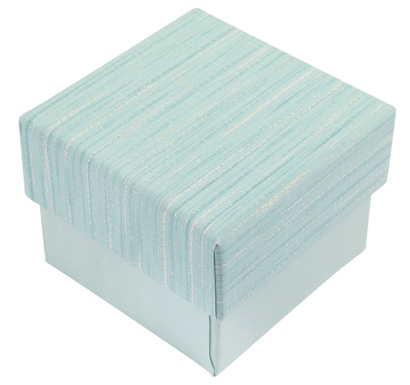 Cardboard jewelry boxes, light blue, VE24, 5 x 5 cm
