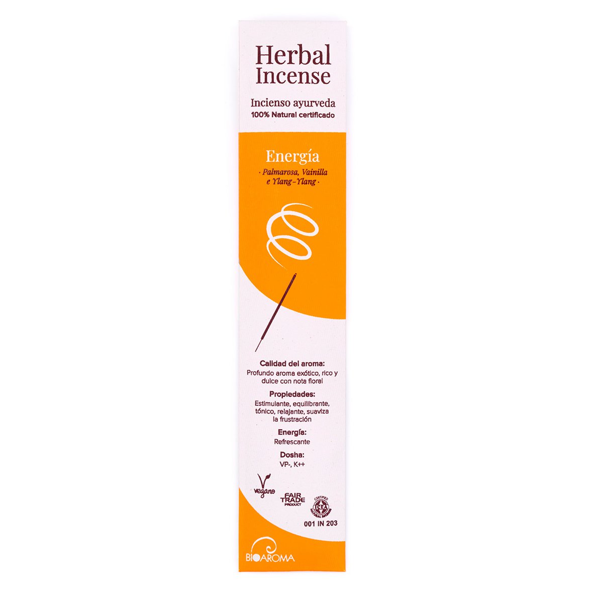 Espositore di incenso biologico certificato BioAroma. Ayurveda. Commercio equo e solidale. Zero rifiuti. 8 unità di ciascuna delle 12 fragranze