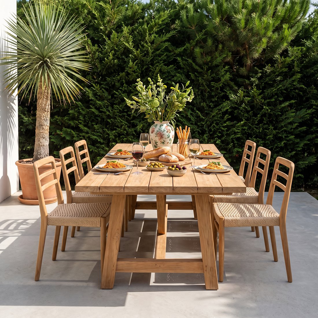 Verano Gartenstuhl aus Teakholz – Natur