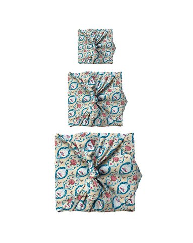Geschenkpapier aus Furoshiki-Stoff – 3er-Pack einseitiges Bündel