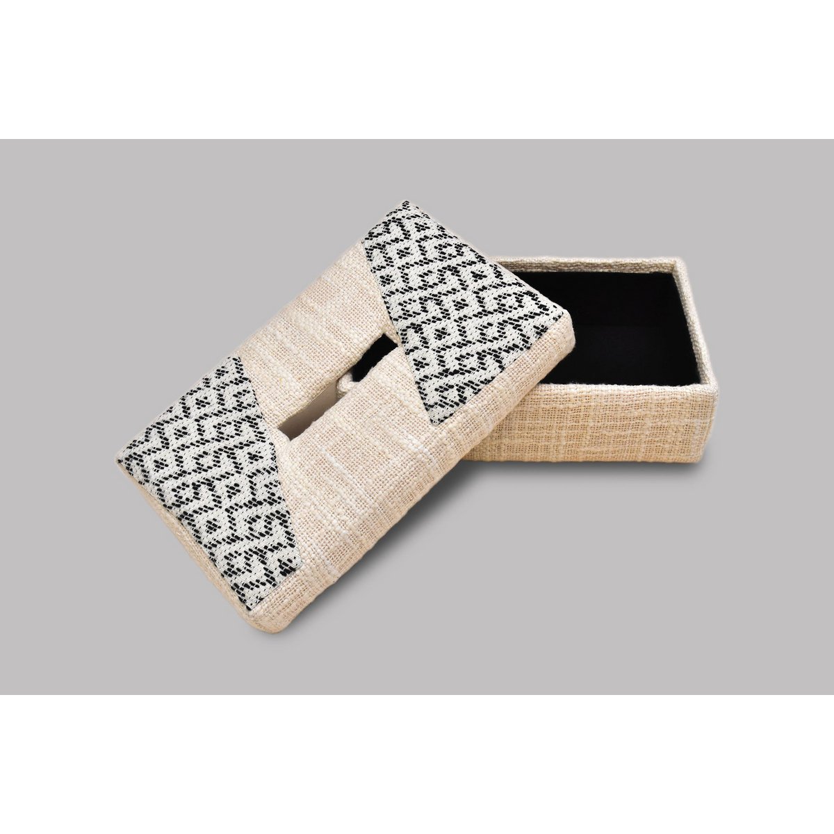 Tissue Box Cover | Handwoven Cotton Jacquard | 24x14cm